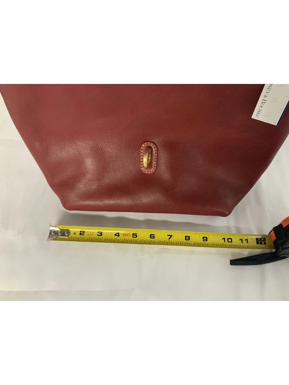 DOONEY AND BOURKE FLORENTINE LEATHER LOGO LOCK HOBO-READ DESCRIPTION